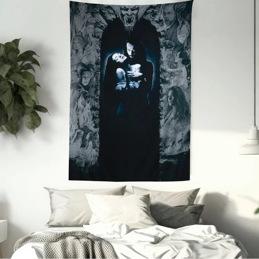 Dracula 1992 Horror Vampire Anime Tapestry – Gothic Wall Hanging for Dorm & Home Decor