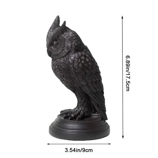 Gothic Crow Candle Holder – Retro Black Owl Resin Candlestick for Halloween & Home Decor