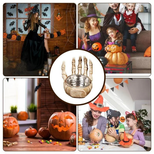 Halloween Skull Candlestick Ornaments