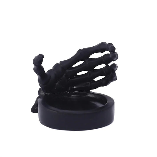 Funny Resin Skeleton Hand Candlestick – Handmade Gothic Candle Holder for Halloween Decor