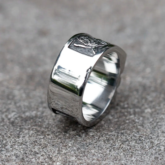 NEW Men's 316L Stainless Steel Vintage Skull Ring – Punk Fashion Jewelry for Teens